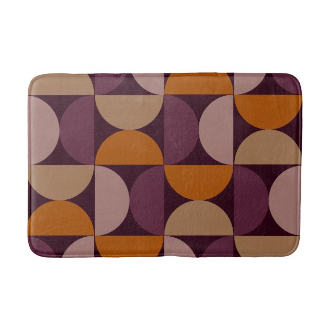 Alfombrilla De Baño Eclipse de vino quemado moderno de mediados del si (Anverso)