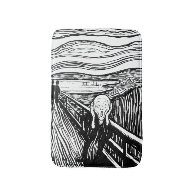 Alfombrilla De Baño Edvard Munch - La litografía de la crema (Frente vertical)