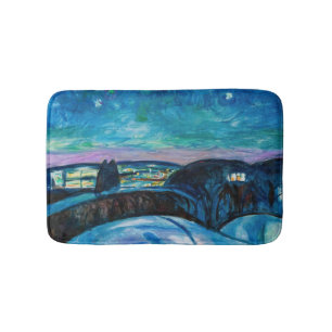 Alfombrilla De Baño Edvard Munch - Noche Starry 1922