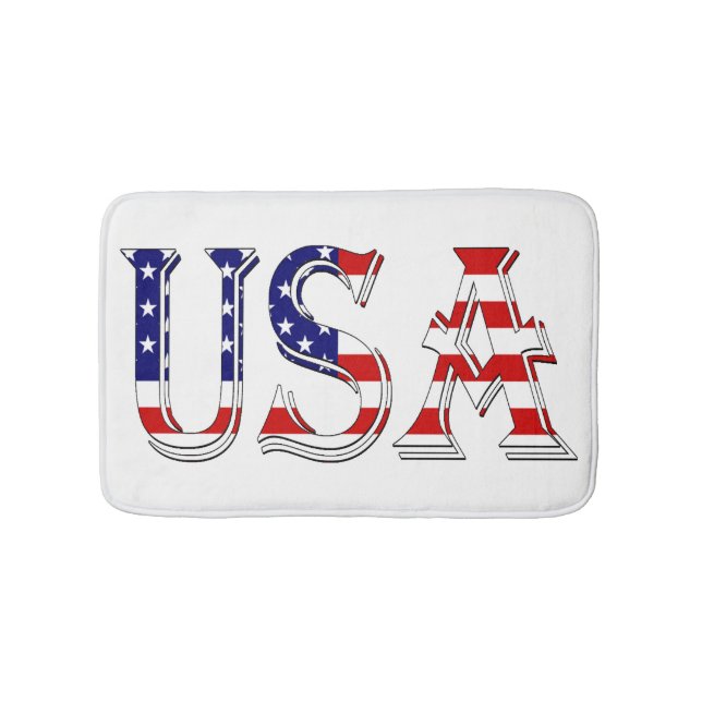 Alfombrilla De Baño EE.UU. sobrepuesto en el bmcnt de la bandera estad (Anverso)