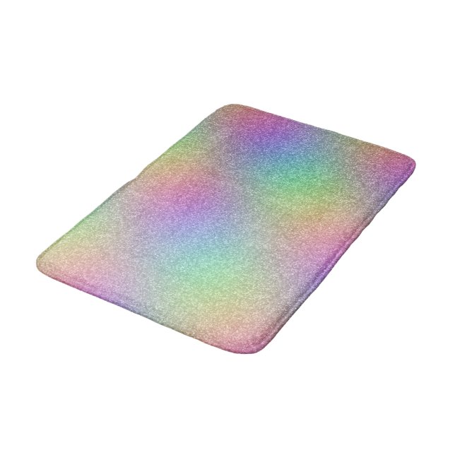 Alfombrilla De Baño Efecto Purpurina arcoiris (Angular)