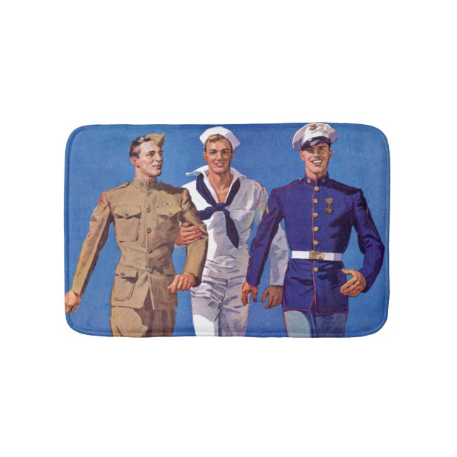 Alfombrilla De Baño Ejército, marina y marina (Anverso)