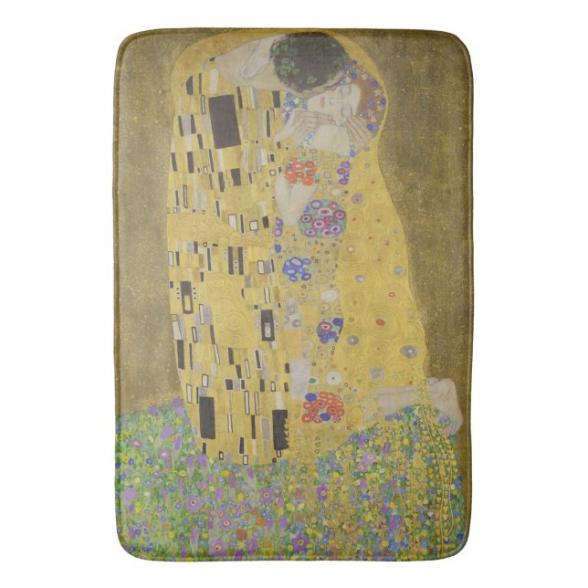 Alfombrilla De Baño El abrazo del beso de los amantes por Gustav Klimt (Frente vertical)
