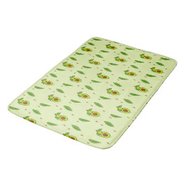Alfombrilla De Baño El aguacate cute kawaii sobre el verde