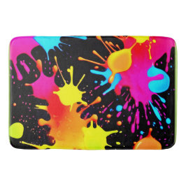 Alfombrilla De Baño El arte abstracto de Neon en movimiento