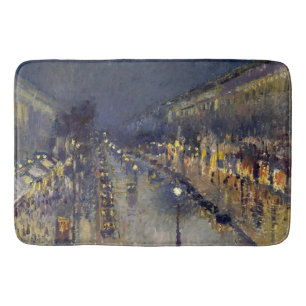 Alfombrilla De Baño El Boulevard Montmartre de noche Pissarro