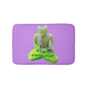 Alfombrilla De Baño El Buda Verde Mossy Meditando Thunder_Cove