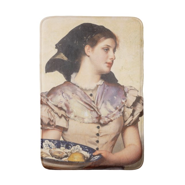 Alfombrilla De Baño El Chica Oyster (por Karl Gussow) (Frente vertical)