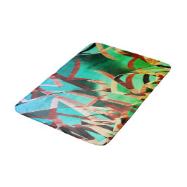 Alfombrilla De Baño El color marrón se extiende sobre el fondo verde o