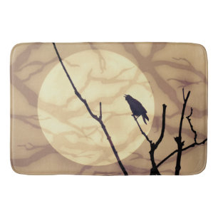 Alfombrilla De Baño El cuervo, la luna, las sombras