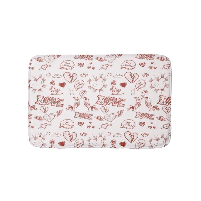 Alfombrilla De Baño El día de San Valentín feliz (Anverso)