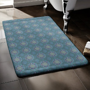 Alfombrilla De Baño El filtro de hielo floral azul de Squire Manipur