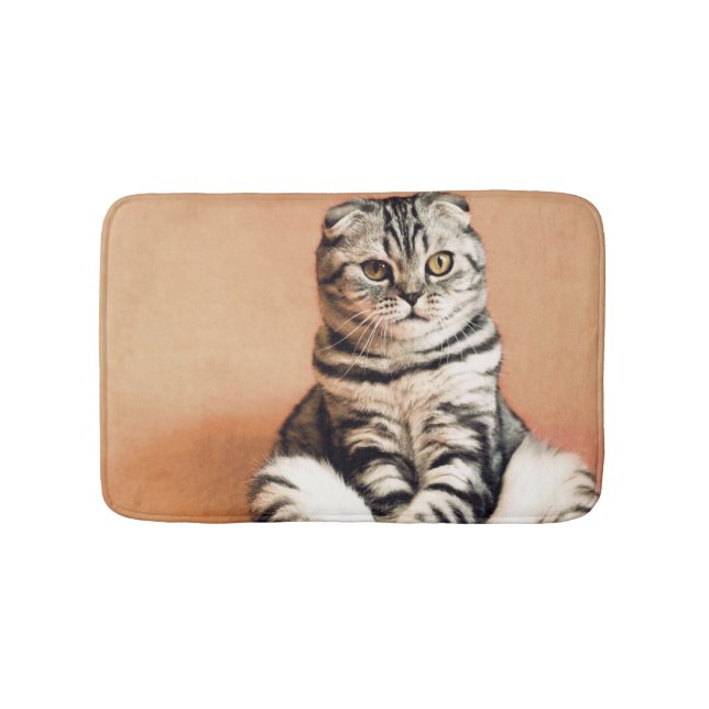 Alfombrilla De Baño El Gatito Cute Se Extiende (Anverso)