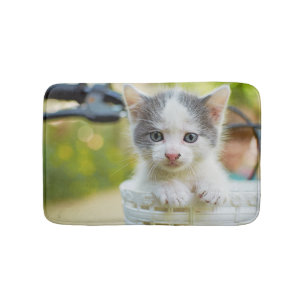 Alfombrilla De Baño El gatito monta una bici
