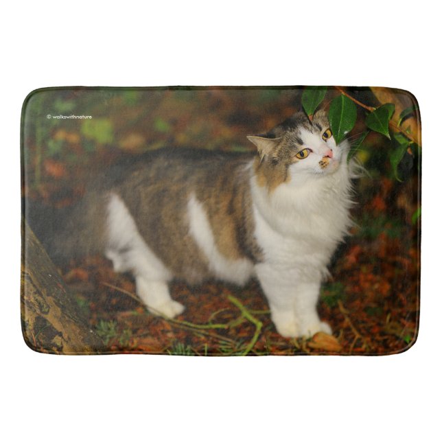 Alfombrilla De Baño El gato y la camelia (Anverso)