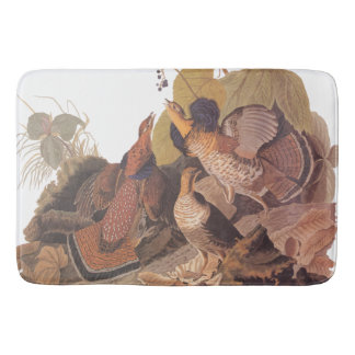 Alfombrilla De Baño El grupo escurridizo de Audubon en el suelo de Woo