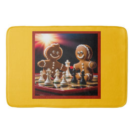 Alfombrilla De Baño El Hombre De Pan De Gante Juega Al Ajedrez Con Su 