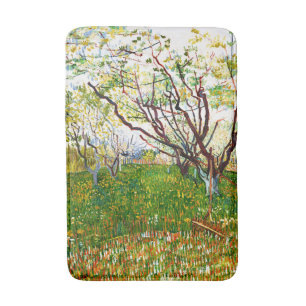Alfombrilla De Baño El huerto florido (1888) de Vincent Van Gogh