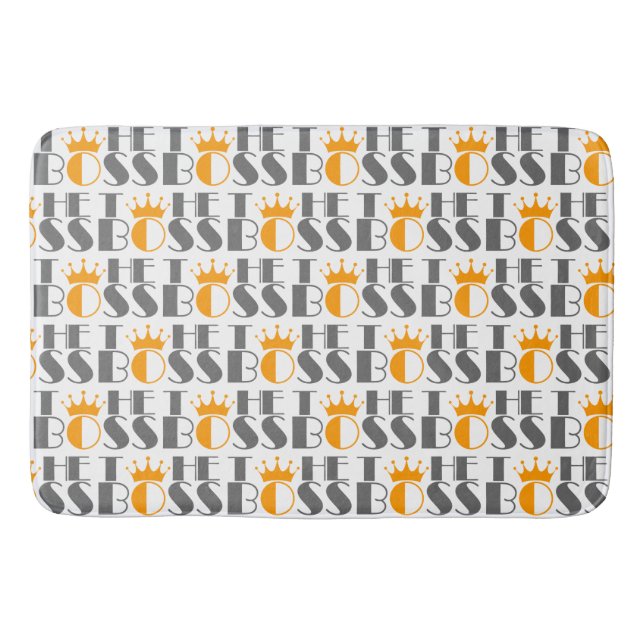 Alfombrilla De Baño El jefe corona el Apron adulto (Anverso)