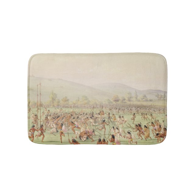 Alfombrilla De Baño El juego de pelota indio, c.1832 (Anverso)