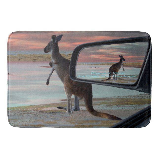 Alfombrilla De Baño El Kangaroo Seaside Breezes Arte De Ilusión, (Anverso)