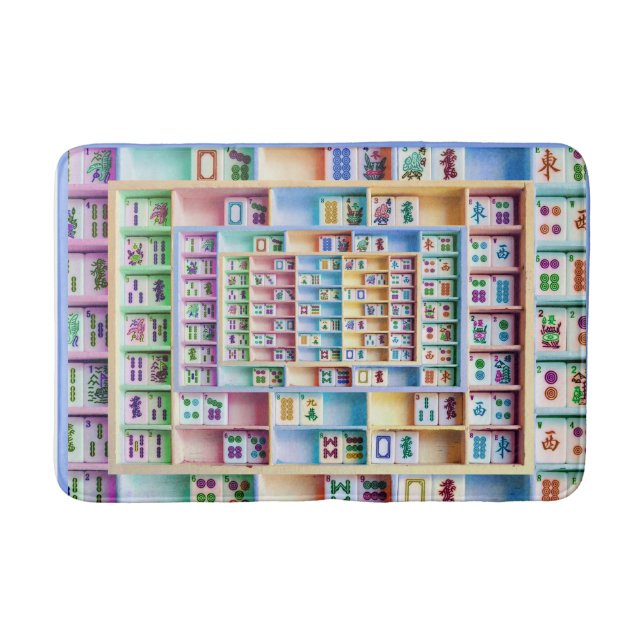Alfombrilla De Baño El Mah Jongg teja la estera de baño (Anverso)
