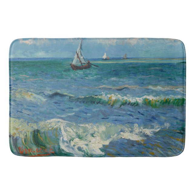 Alfombrilla De Baño El mar en Les Saintes Maries de la Mer | Van Gogh (Anverso)