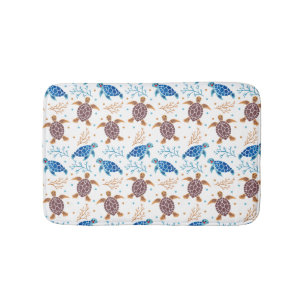 Alfombrilla De Baño El modelo de la tortuga de mar