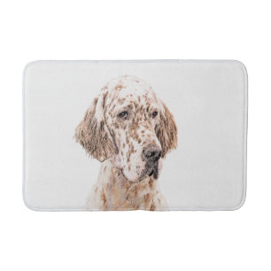 Alfombrilla De Baño El Naranja inglés Belton pintando arte de perro
