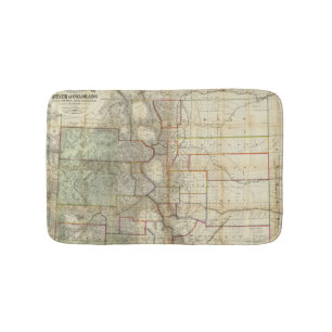 Alfombrilla De Baño El nuevo mapa de Thayer del estado de Colorado