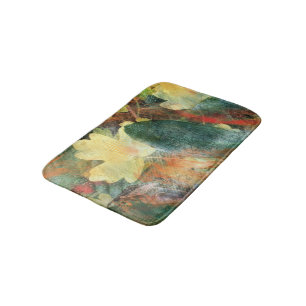 Alfombrilla De Baño El otoño frondoso del Grunge colorea y las