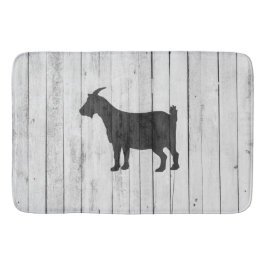 Alfombrilla De Baño El panel rústico de madera de la cabra del cortijo