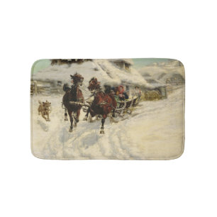 Alfombrilla De Baño El paseo del trineo, 1896 (aceite en lona)