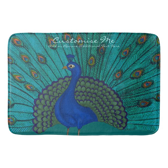 Alfombrilla De Baño El pavo real (Anverso)