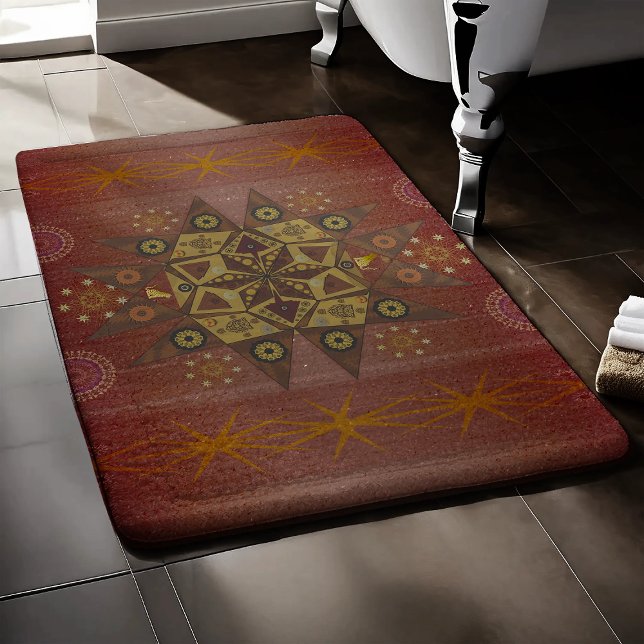 Alfombrilla De Baño El protector de la justicia de Geo tantrum mandala (Subido por el creador)