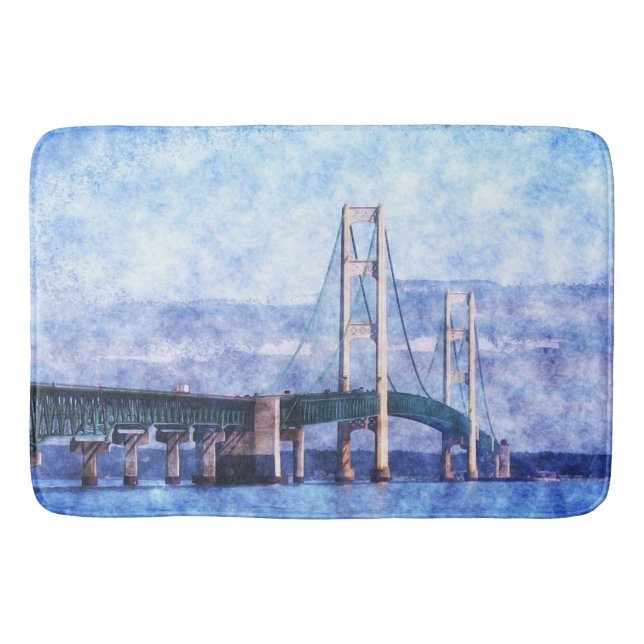 Alfombrilla De Baño El puente Mackinac (Anverso)