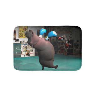 Alfombrilla De Baño El ratón golpea a Hippo KO