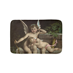 Alfombrilla De Baño el sentarse retro de 2 cupids