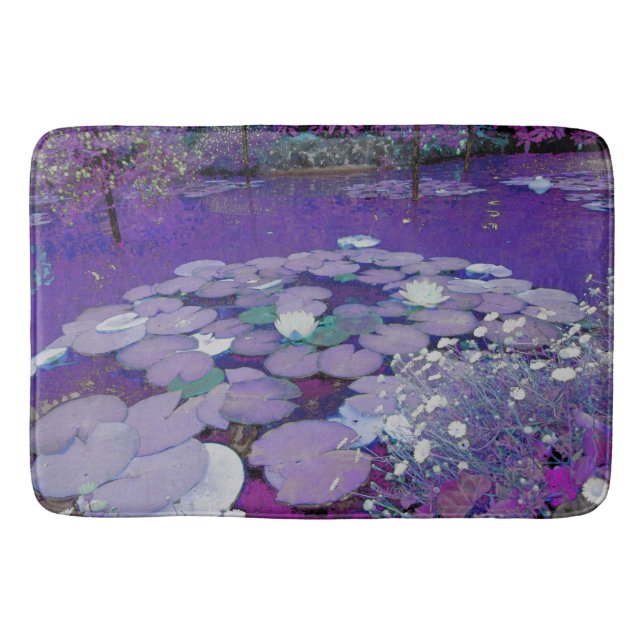 Alfombrilla De Baño El sueño de un lago púrpura (Anverso)