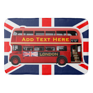 Alfombrilla De Baño El tema del bus rojo de Londres