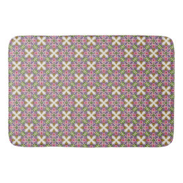 Alfombrilla De Baño El Tesoro de Lavanda | Medallón Floral Vintage