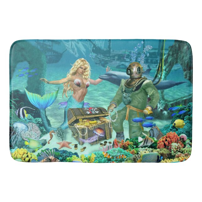 ALFOMBRILLA DE BAÑO EL TESORO OCULTO DE MERMAID (Anverso)