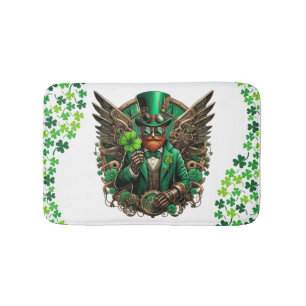 Alfombrilla De Baño El trébol de vapor del Día de San Patricio