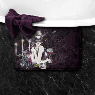 Alfombrilla De Baño El vampiro   Moody Gothic Vampy Glam Pale Piel