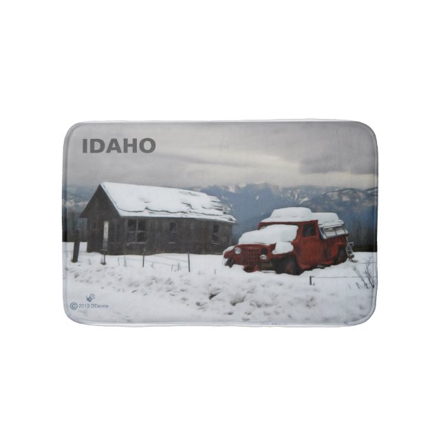 Alfombrilla De Baño El viejo Camión Rojo (Anverso)