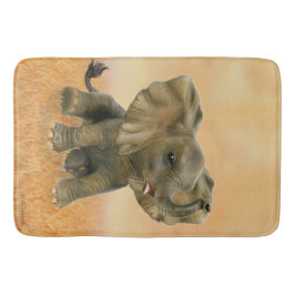 Alfombrilla De Baño Elefante africano hermoso del bebé