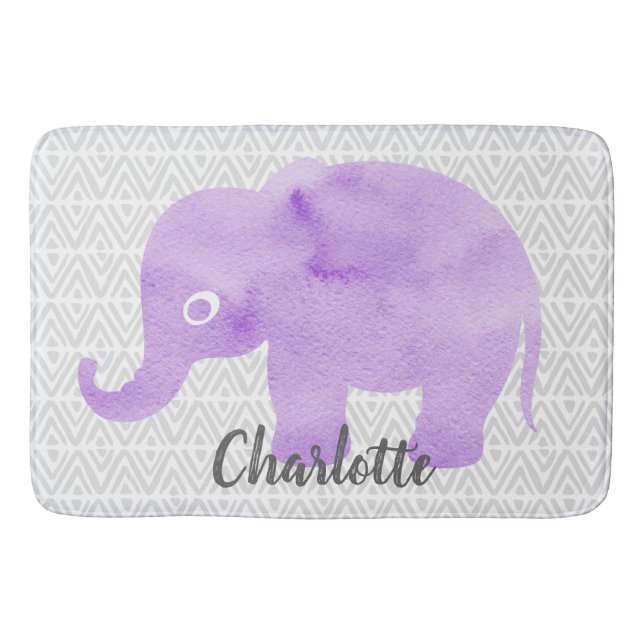 Alfombrilla De Baño Elefante de agua Shibori Primitive Chevron (Anverso)