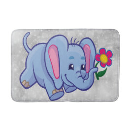 Alfombrilla De Baño Elefante de dibujos animados lindo