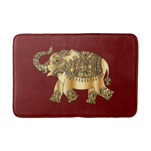 Alfombrilla De Baño Elefante dorado (Anverso)