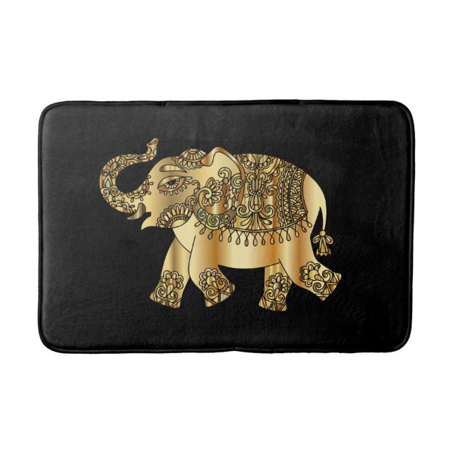Alfombrilla De Baño Elefante dorado (Anverso)